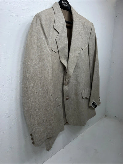 New Men’s Pioneer Wear Tan Suit Jacket 42 #12015 Y-600