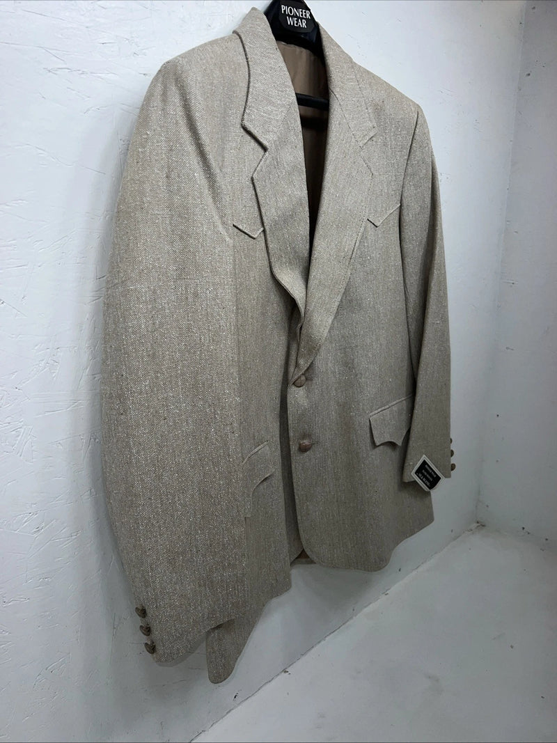 New Men’s Pioneer Wear Tan Suit Jacket 42 #12015 Y-600
