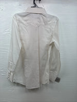 New Kids White Horse White Long Sleeve Pearl Snap Large CC-102