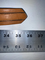 New Brown Genuine Leather Circle Y Weaved 28” Belt #8398 JJ-124