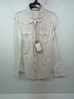New Women’s White Cumberland Outfitters Long Sleeve Button Up Shirt M 3B-39