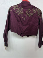 New Women’s Purple 1849 Authentic Ranchwear Short Show Jacket XS UU-73
