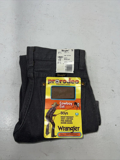 New Boys Grey Wrangler Cowboy Cut Pro Rodeo Denim Jeans. 11/25 1/2 C-6