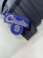 New Men’s Circle S Blue Plaid Suit Jacket 48R #25832 X-607