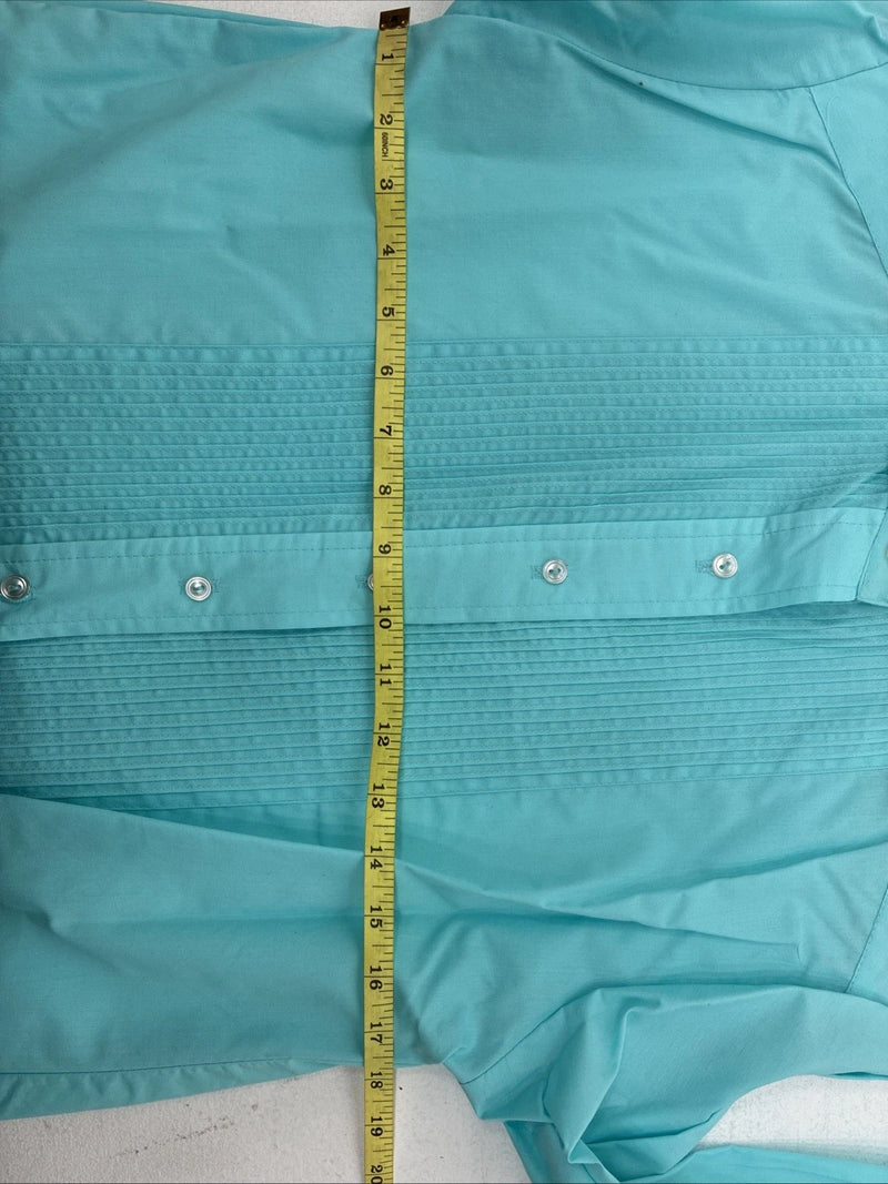 New WC Teal Long Sleeve Button Up English Shirt Size 8 DD-69