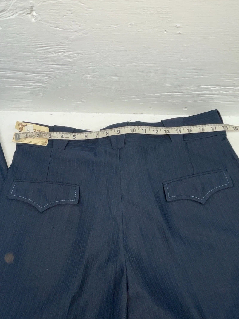 New Vintage Blue Circle S Polyester Pants #BF85 SS-5