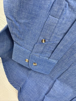New Men’s ELY Cattleman Blue Long Sleeve Button Up 20.5 X 36 4XL E-99