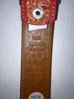 New Red Genuine Leather Nocona Tooled S Belt #N3460204 JJ-168