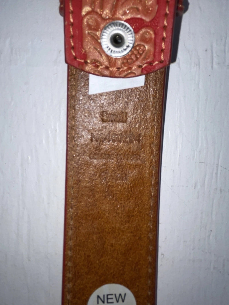 New Red Genuine Leather Nocona Tooled S Belt #N3460204 JJ-168