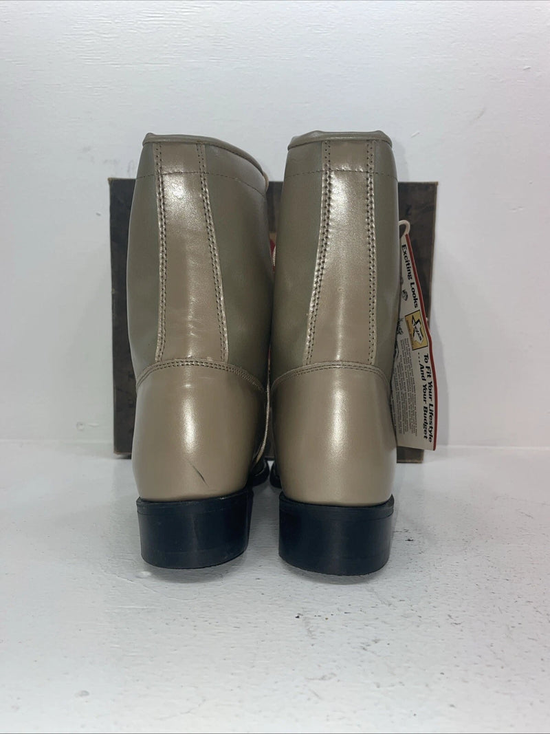 New Women’s Tan Lace Up Laredo Cowboy Boots. 4498 8.5 8 1/2 M. 16-97
