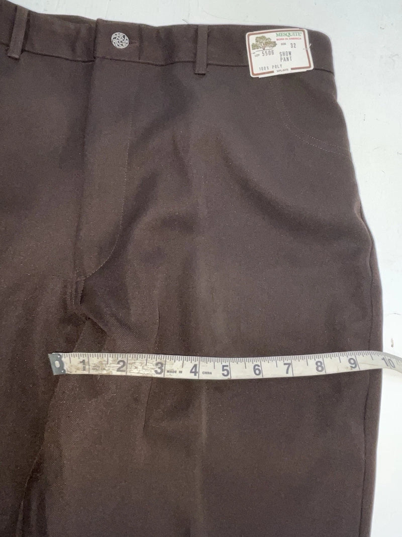 New Vintage Brown Mesquite Polyester Pants #5506 OO-32