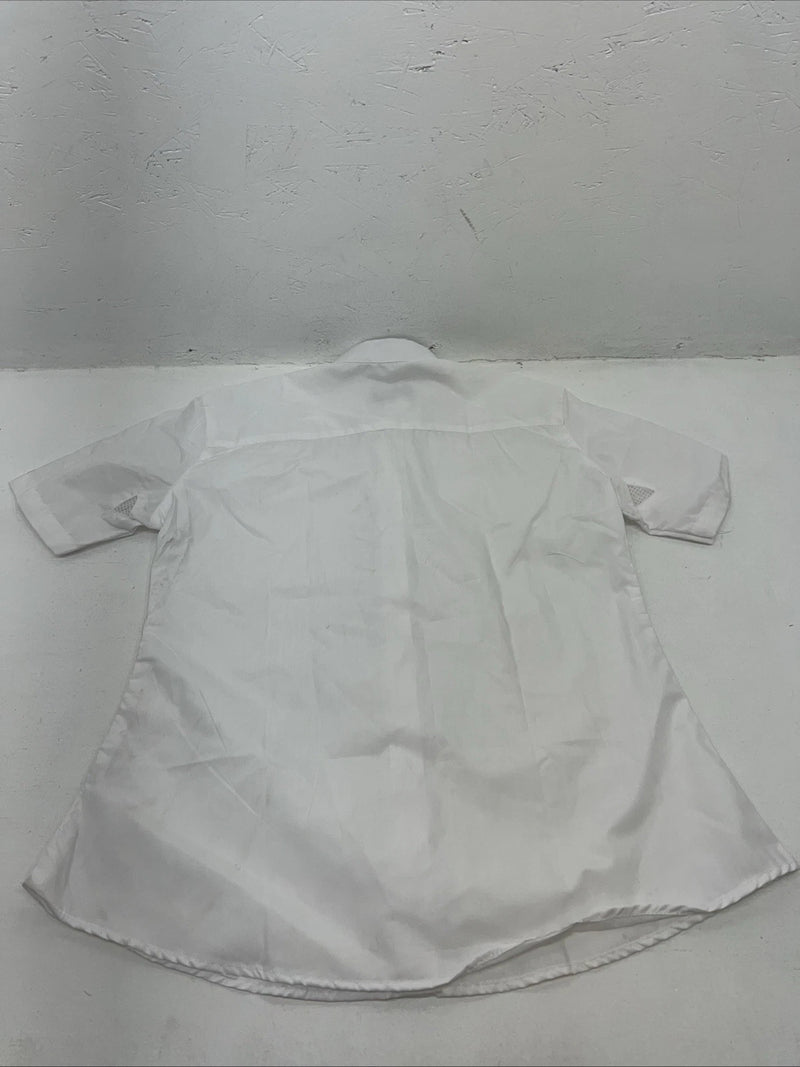 New Women’s White Tough 1 Comfort Riders Short Sleeve English Shirt. 36 G-36