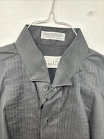 New Chaplin Black Long Sleeve Bottom Up English Shirt Small DD-139