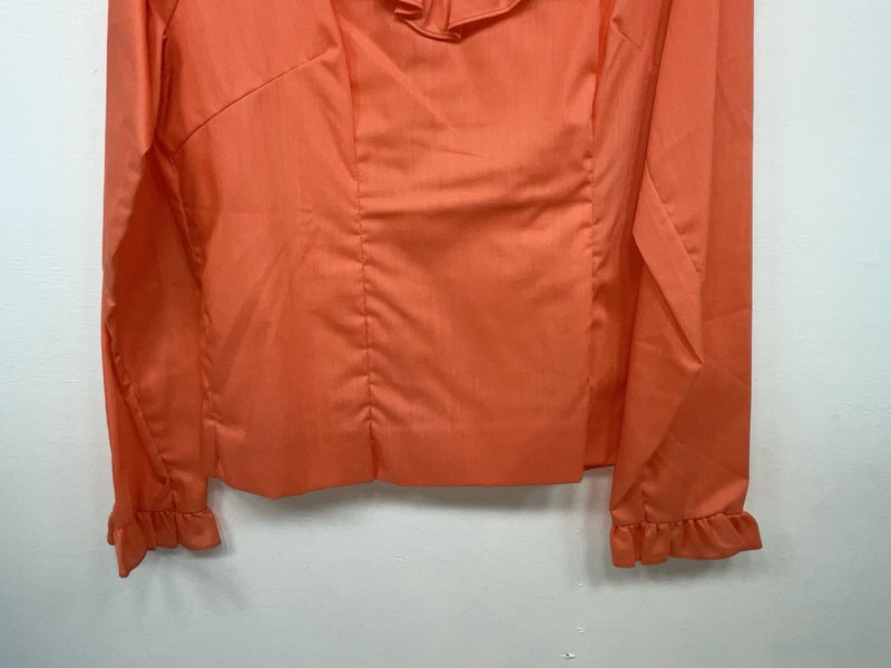 New Women’s Coral Permanent Press Long Sleeve Shirt 3B-29