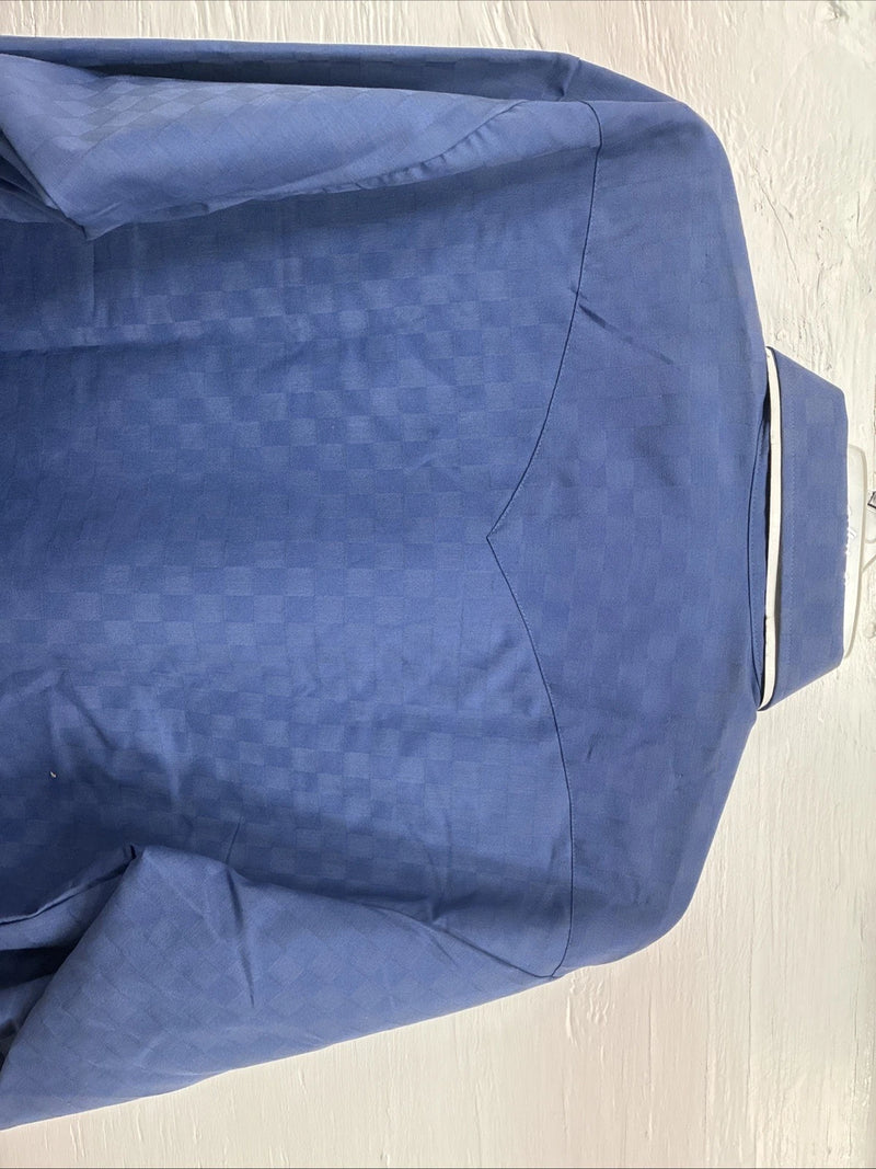 New Men’s Panhandle Slim Blue Checkered Long Sleeve Pearl Snap 17.5 XL T-21