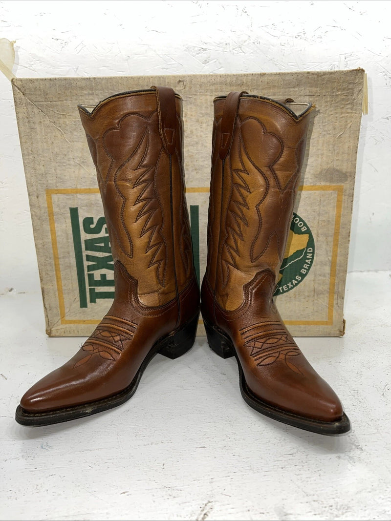 New Women’s Brown Texas Brand Cowboy Boots. L 4422 6.5 6 1/2 M. 18-4