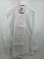 New Classix White Long Sleeve Button Up English Shirt Medium X-91