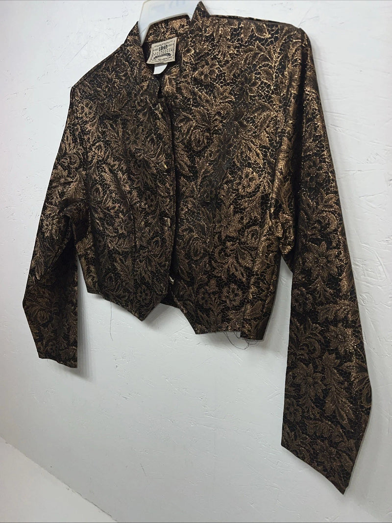 New Women’s Gold 1849 Authentic Ranchwear Western Short Show Jacket Medium G-607