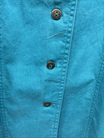 New Women’s Wrangler Blue Short Sleeve Pearl Snap Size Medium YY-50