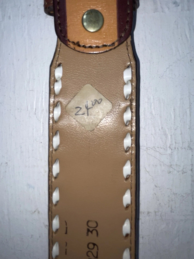 New Blue Genuine Leather Longhorn Tooled 30” Belt #82829 NN-39