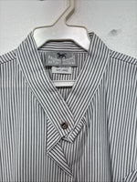 New Women’s Cowboy Threads Stripe Long Sleeve Bottom Up Large MM-22