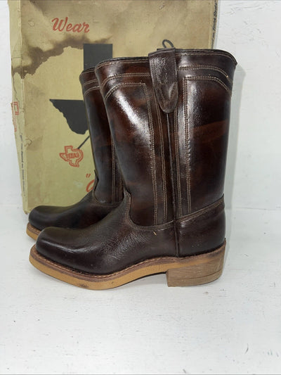 New Children’s Brown Texas Brand Cowboy Boots. C811 12.5 12 1/2 D. 24-108