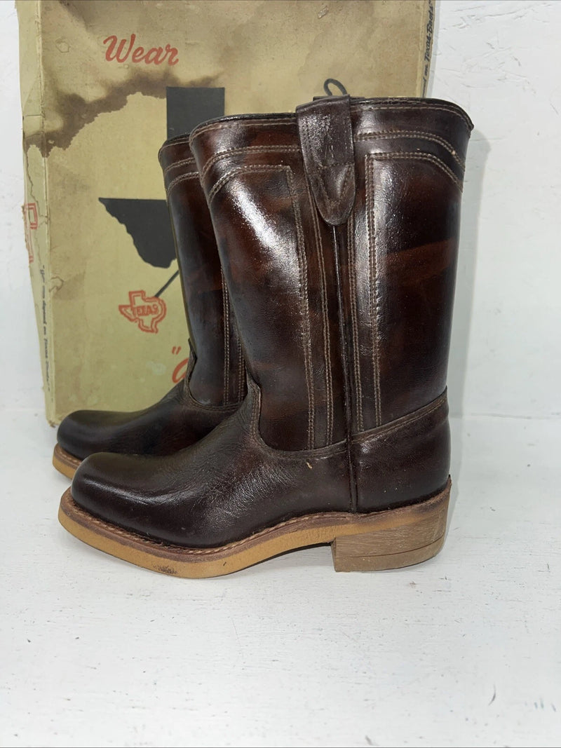 New Children’s Brown Texas Brand Cowboy Boots. C811 12.5 12 1/2 D. 24-108