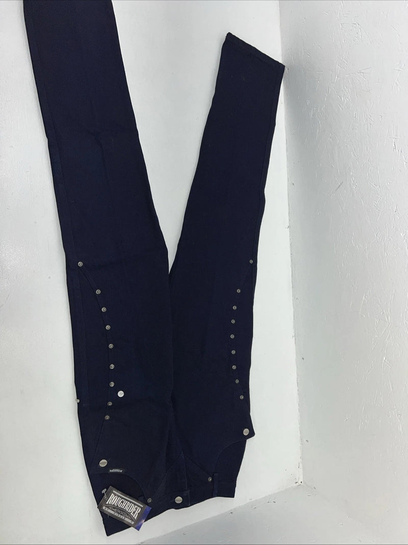 New Women’s Navy Roughrider Slim Fit Denim Jeans No Back Pockets. 9/10x36 L-6