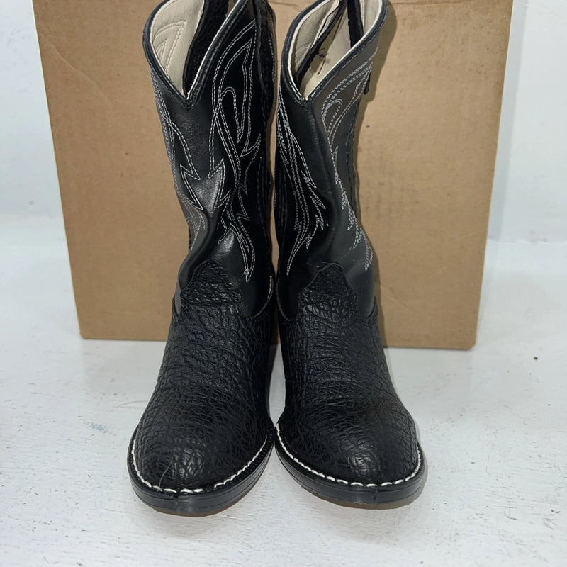 New Children’s Black Bronco Cowboy Boots. 11 D. 24-68
