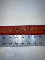 New Red Genuine Leather Nocona Tooled S Belt #N3460204 JJ-168