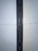 New Gray Genuine Leather Comanche Tooled 20” Belt #10357 NN-65