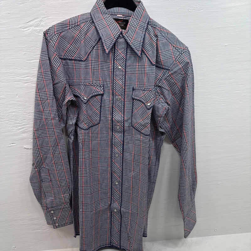 New Men’s Champion Western Multiple long sleeve pearl snap 15 X 34 Medium B-58