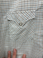 New Men’s Tem Tex White Strip Long Sleeve Button Up Small J-70