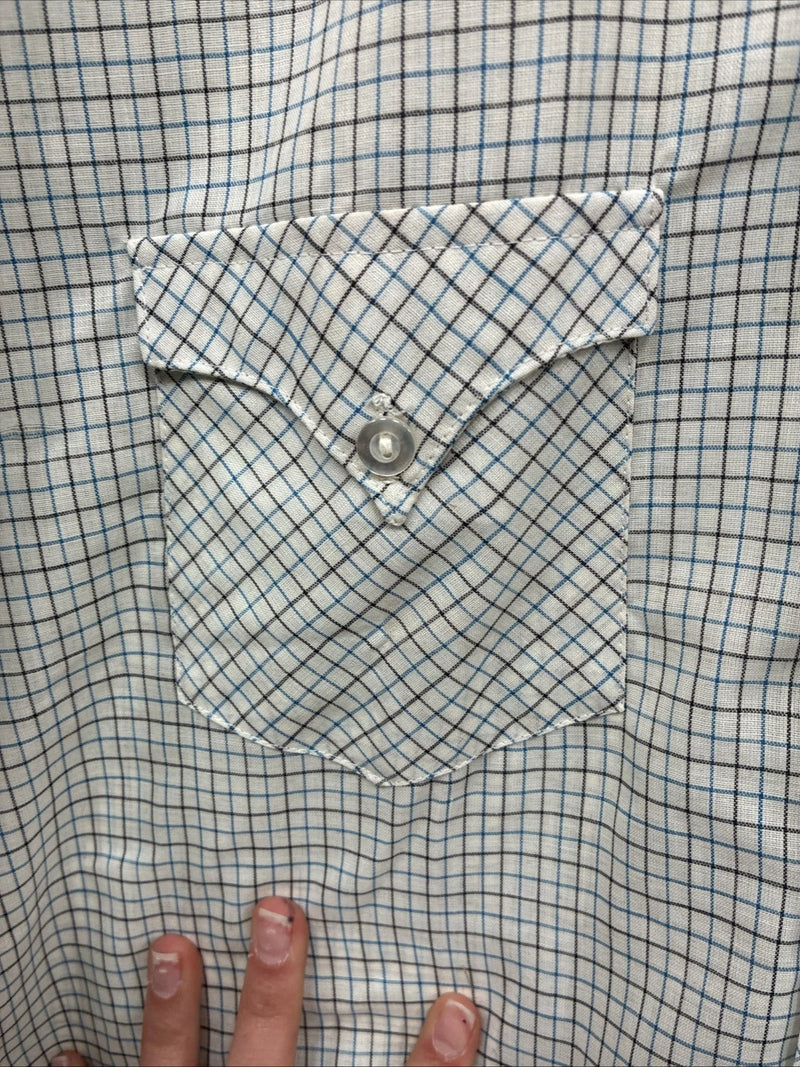 New Men’s Tem Tex White Strip Long Sleeve Button Up Small J-70