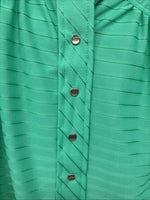 New Women’s Dickson Jenkins Green Long Sleeve Pearl Snap Size 34 MM-94