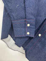 New Kids Tem Tex Blue Jean Long Sleeve Pearl Snap Size 12 LL-3