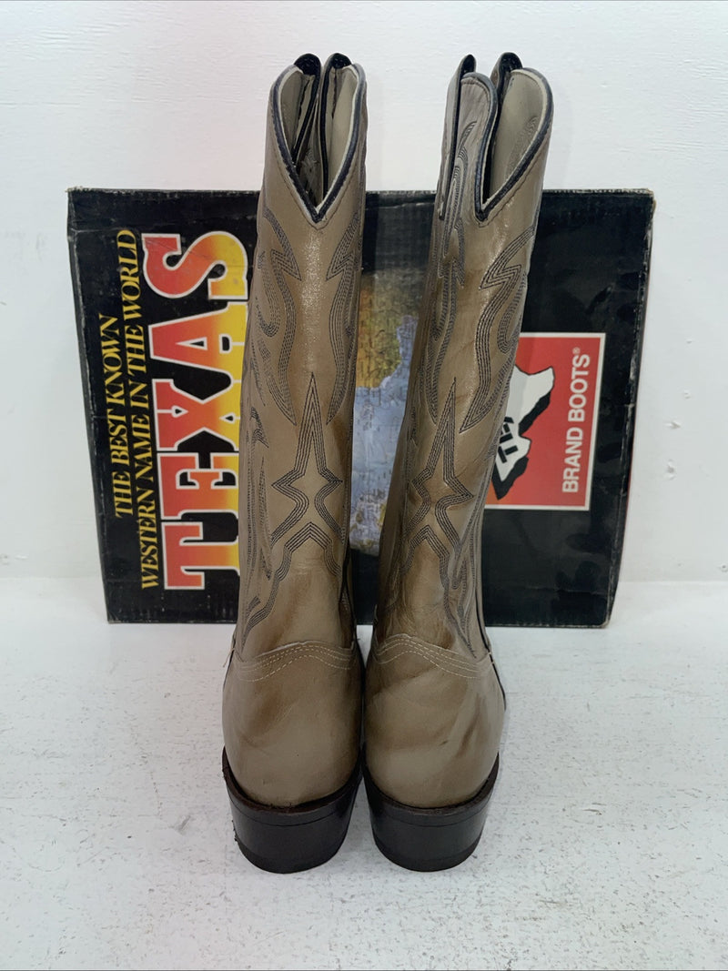 New Men’s Brown Texas Brand Cowboy Boots. 7808 9.5 9 1/2 D. 5-30