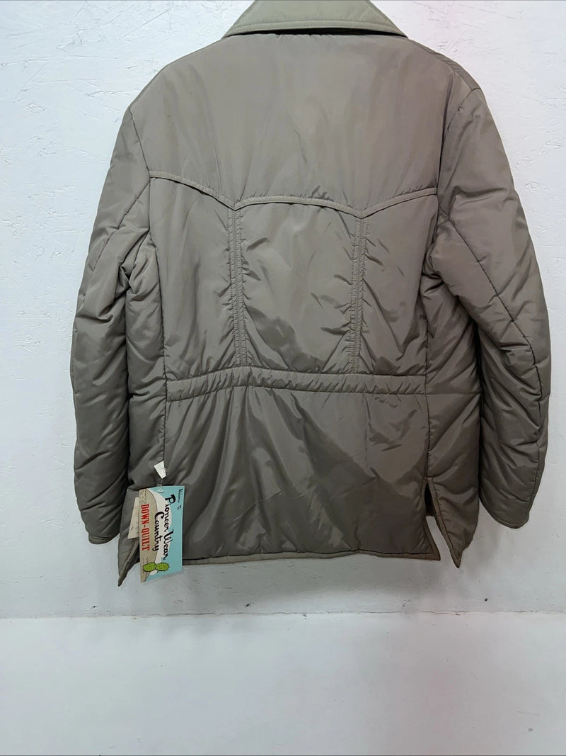 New Women’s Green Pioneer Wear Long Puffer Jacket Medium #515 QQ-21