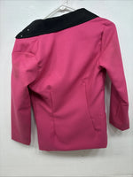 New Women’s To Dy For Pink Black Long Sleeve Button Up Size XL YY-101