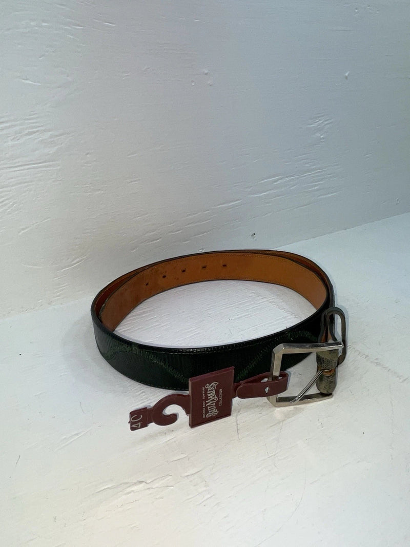 New Green Genuine Leather Nocona Stitched 40” Belt #1555/90/999 JJ-64