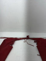 NOS Red Show Chaps With Fringe Adjustable Waist 38” L-34