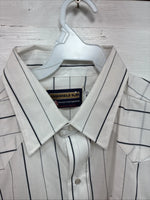 New Men’s Panhandle Slim White Stripe Long Sleeve Pearl Snap 18 2XL AA-115