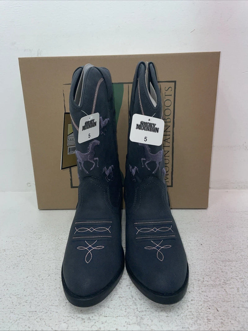 New Women’s Navy Smoky Mountain Cowboy Boots. 3878 Y 5. 2-84