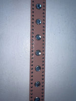 New Pink Genuine Leather Nocona Silver Bling 32” Belt #N1344999 Z-50