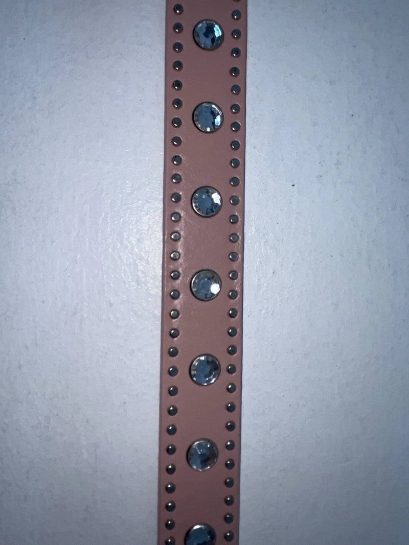 New Pink Genuine Leather Nocona Silver Bling 32” Belt #N1344999 Z-50