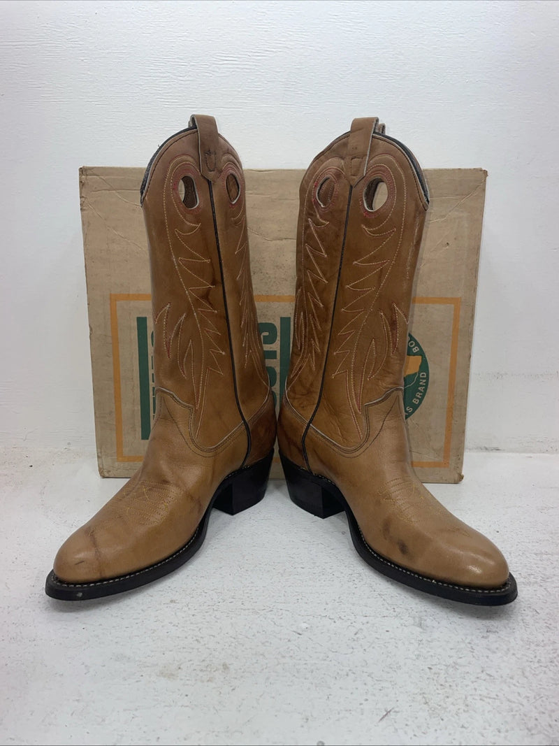 New Men’s Brown Texas Brand Cowboy boots. 7844 8.5 8 1/2 E E. 4-110￼