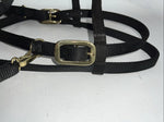 New Fabtron Black Nylon Halter/Bridle Trail Combo With Split Reins #NP54-5 W-43