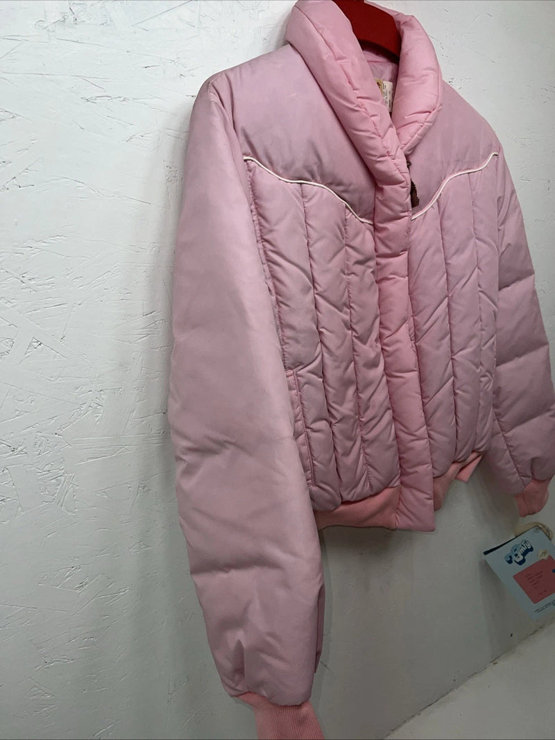 New Women’s Comfy Pink puffer Jacket Size 12 #05704 QQ-15 