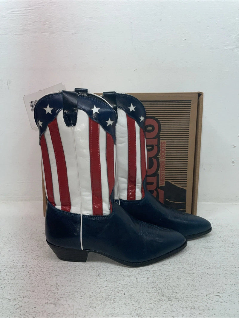 New Youth Flag Laredo Cowboy Boots. 1644 4 M. 22-87
