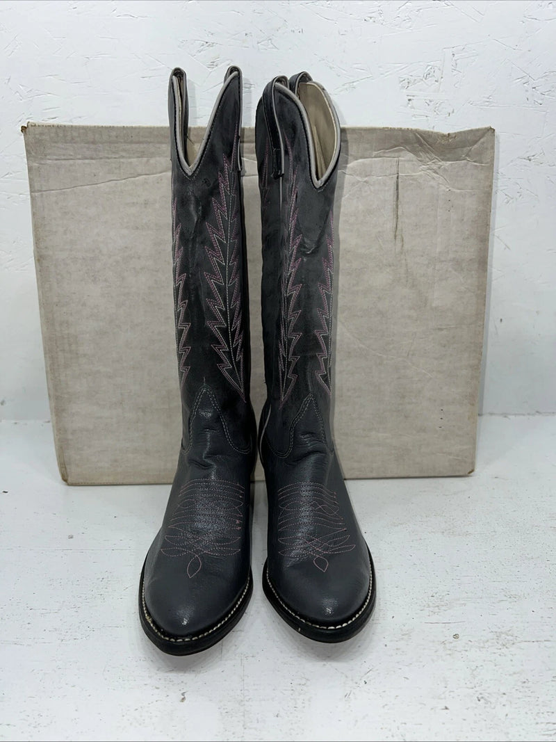 New Women’s Grey Texas Brand Cowboy Boots. 4512 6.5 6 1/2 M. 19-138 